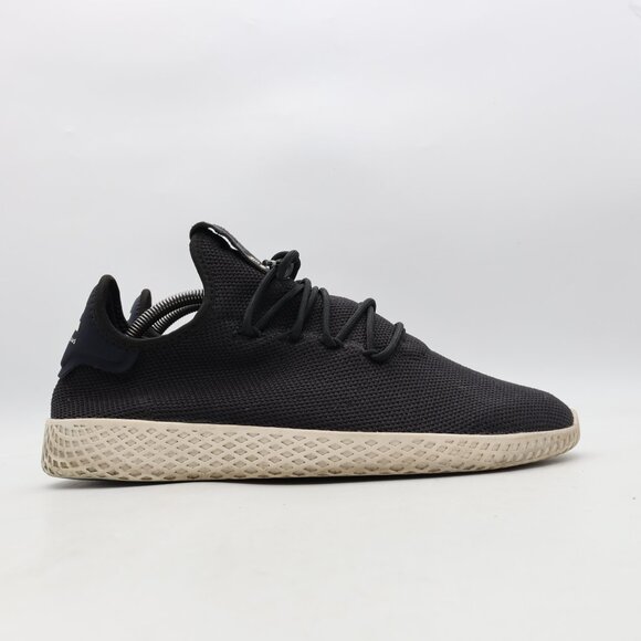 Adidas Trainers Pharrell Williams Tennis Hu Men's Size 10.5 Black Knit Sneakers - Picture 1 of 9